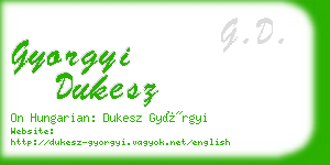 gyorgyi dukesz business card